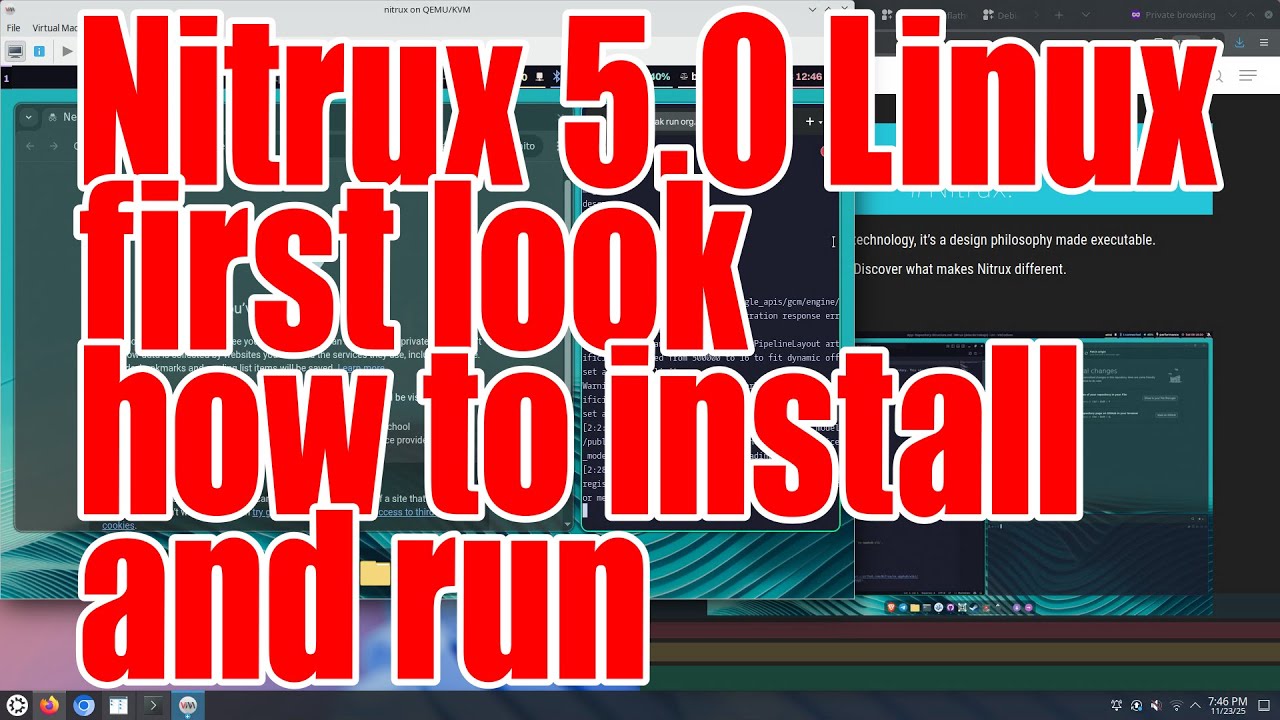 Nitrux 5.0 Linux first look how to install and run tutorial - November ...