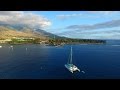 Aerial Views of Lahaina Town in west Maui, Hawaii