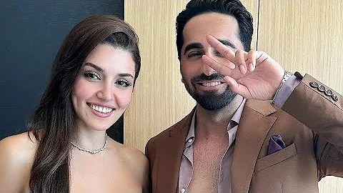 Hande Erçel and actor Ayushmann Khurrana teach each other movie lines in Turkish and Hindi 😊