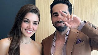 Hande Erçel and actor Ayushmann Khurrana teach each other movie lines in Turkish and Hindi