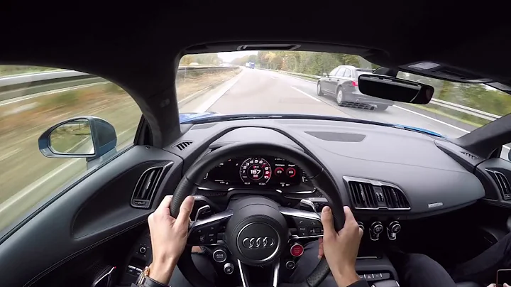 Audi R8 V10 Plus AUTOBAHN topspeed 333 km/u 610 bhp/pk