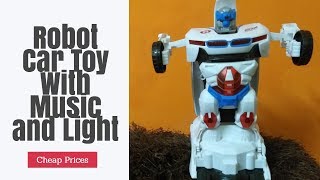 Transformer Robot Deform Battery Operated White Colored Car Unboxing and Demo – Adi ToysFun TV