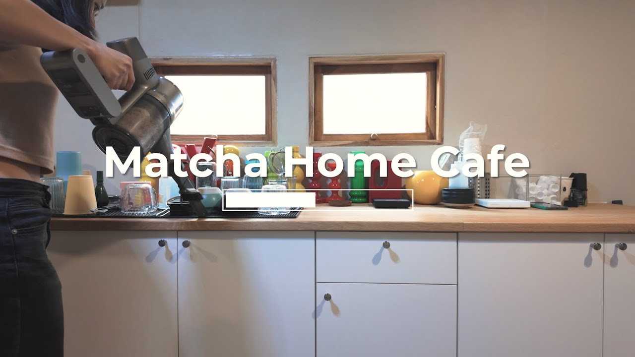 Matcha Home Cafe l Calming matcha whisking l Preparing orders