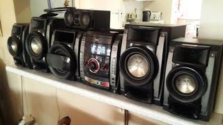 LG DVD mini Hi-Fi stereo system , DM7630 (dm7630 ' ns7630v ) 9000W PMPO  740 W RMS my hifi setup
