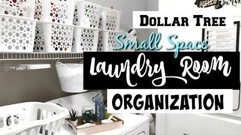 DOLLAR TREE | SMALL LAUNDRY ROOM ORGANIZATION!