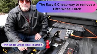 Easy Way to Remove a Fifth Wheel Hitch  - Lifting Hook Demo