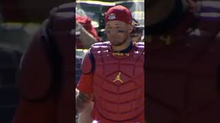 Yadier Molina tells runner to steal then throws him out, a breakdown short