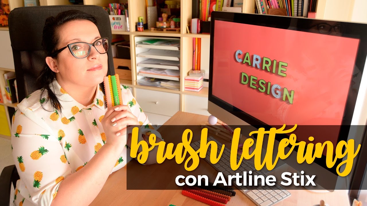Brush lettering con Artline Stix Alfabeto maiuscolo YouTube