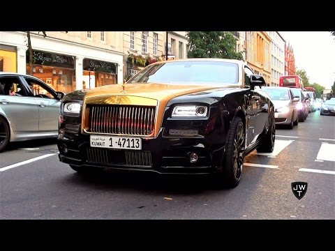 Black & Gold MANSORY Rolls-Royce Wraith Driving Around London Streets!