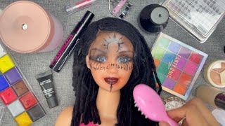 15-Minute Satisfying Barbie Doll Skincare & Viking Makeup Asmr No Talking