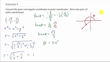 Convert Rectangular Coordinates To Polar Coordinates Example 4