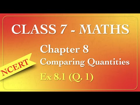 Class 7 - Maths - Chapter 8 - Comparing Quantities - Ex 8.1 (Q.1) NCERT