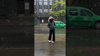 Latvia First Day Of Snowfall Riga