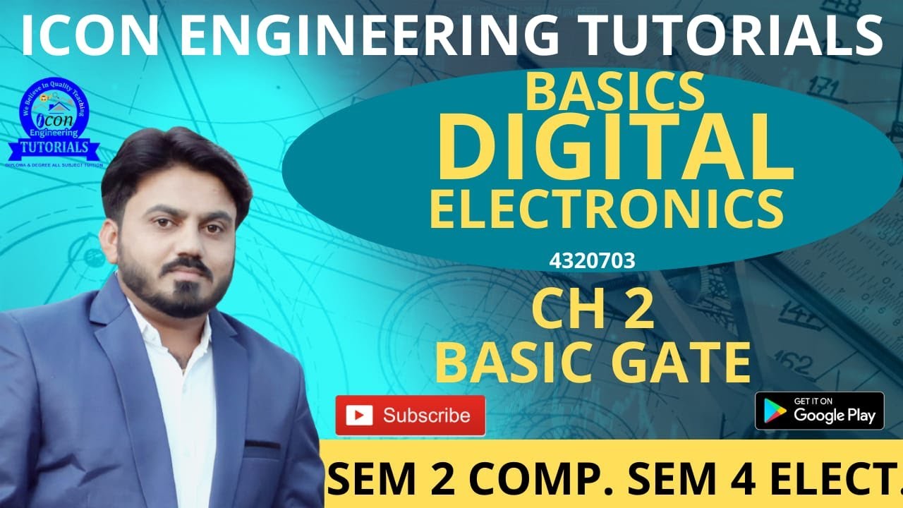 BASICS OF DIGITAL ELECTRONICS (BED) CH 2 LOGIC GATE || AND OR NOT GATE ...