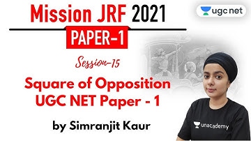 09:00 AM - JRF June 2021 Paper 1 | Logical Reasoning by Simranjit Kaur | Square of Opposition