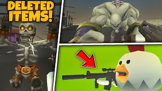 😭 SECRET ITEMS THAT HAVE BEEN PERMANENTLY REMOVED FROM Chicken Gun!