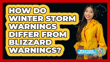 How Do Winter Storm Warnings Differ From Blizzard Warnings? - Weather Watchdog