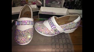 Nurse Mates Designer Swarovski Crystal Shoes Louboutin Inspired shoes