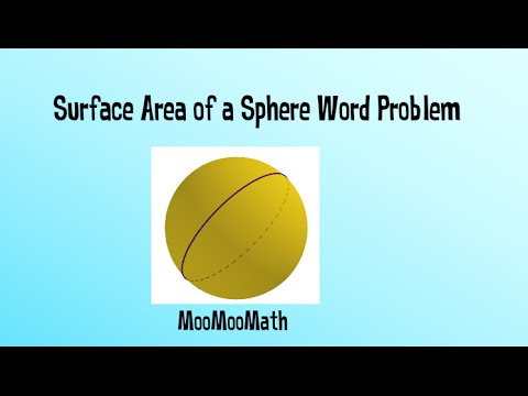 surface area of a sphere word problems youtube surface area problems