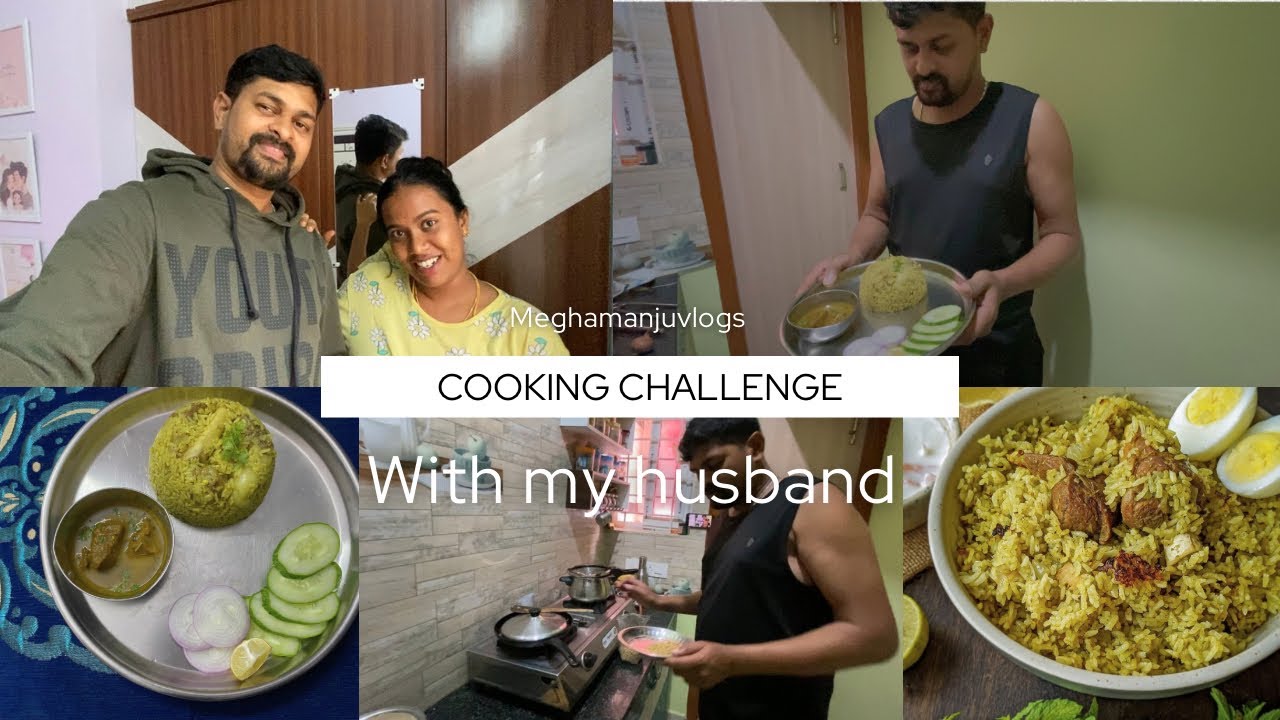 Cooking challenge with my husband🍖👨‍🍳 | ದೊನ್ನೆ ಬಿರಿಯಾನಿ 😋😋sakathagi ಇತ್ತು 👌👌