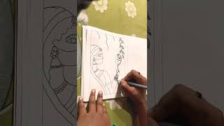 Mithila painting with pen youtubeshorts status shortsfeed trending trendingshorts viral art