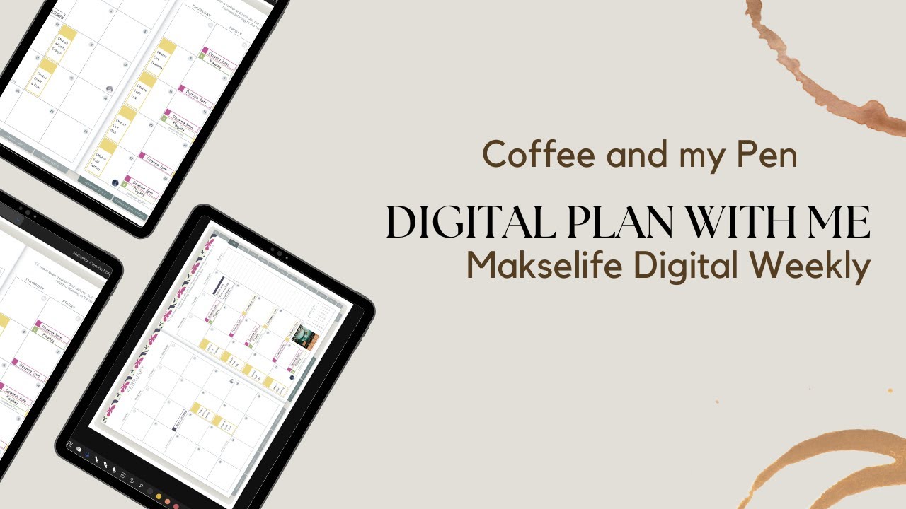 Digital Plan with Me in my Makselife Digital Planner - February - YouTube