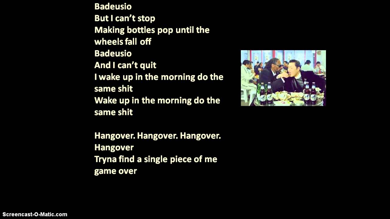 PSY - HANGOVER feat. Snoop Dogg M/V Lyrics