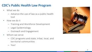 7.12.16 ASPPH Presents Webinar  Introducing the Public Health Law Competency Model