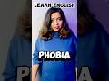 English Words Related To PHOBIA #english #trending #viralshorts