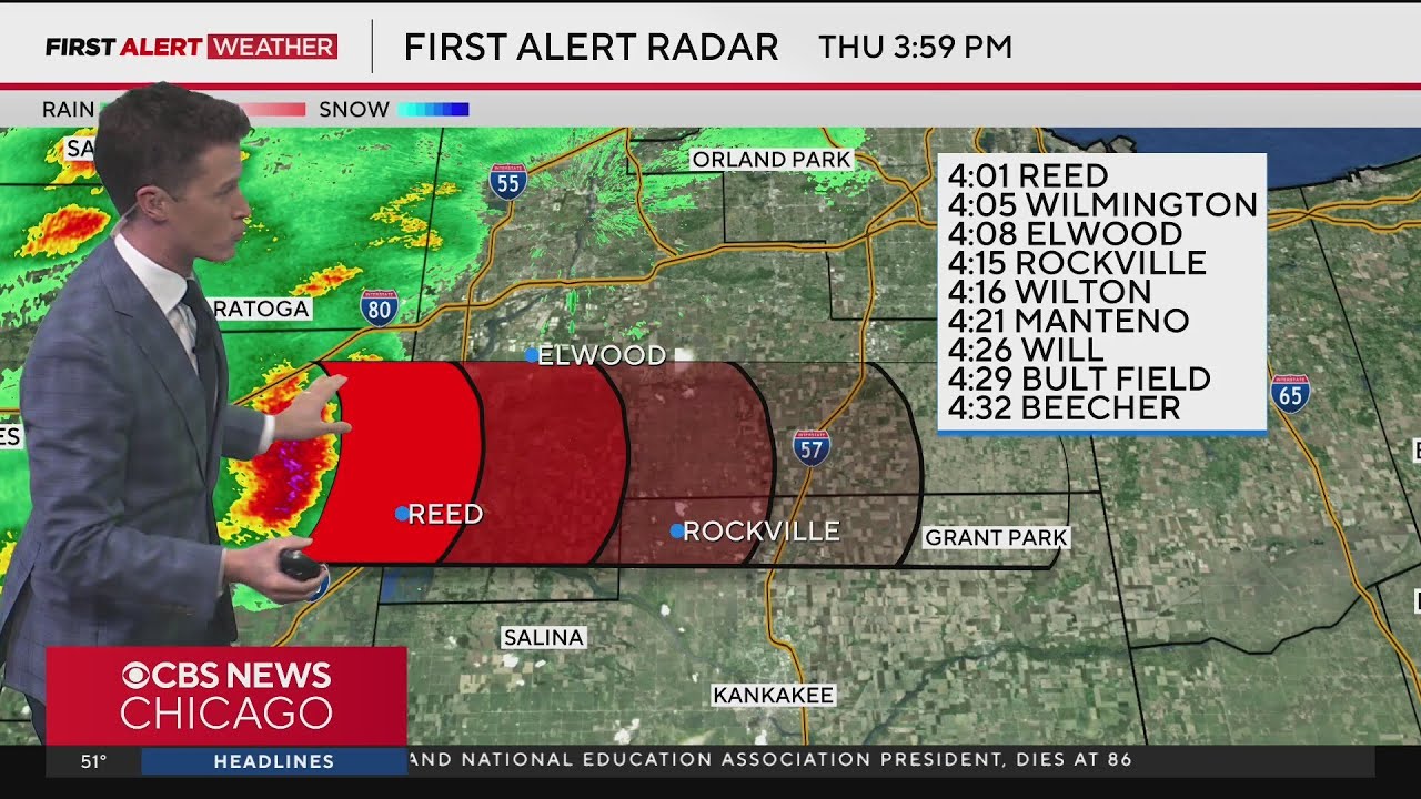 Possibly severe storms racing toward Chicago area, biggest threat south ...