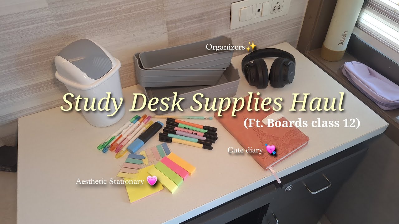 Mr.DIY🌷✨️ Aesthetic Study Desk Supplies Haul 📦 | Aesthetic organizers, pastel highlighters and more💌
