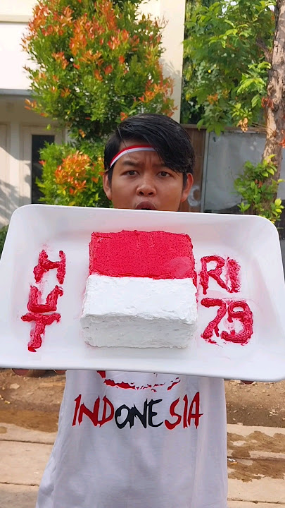 RED AND WHITE CAKE #shorts #independence #asmr #hutri79