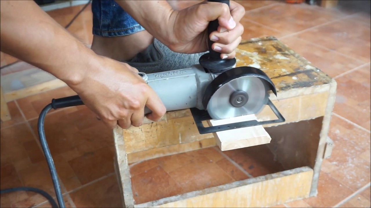 ไกด์นำตัดลูกหมูเครื่องเจียร์4นิ้ว angle grinder a wood cutter YouTube