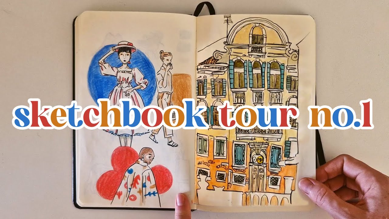sketchbook tour 🌻 my first ever sketchbook! - YouTube