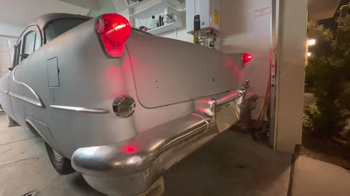 1955 Oldsmobile.  Running the Olds to get some heat in it and see where we’re at.