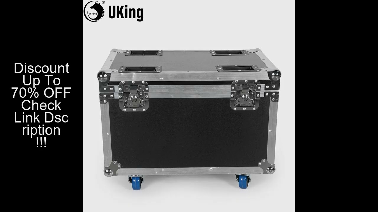 U'King Airline Case With Wheel EVA Foam Dividers Flightcase Stage Lighting Equipment For 4Pcs 150W B