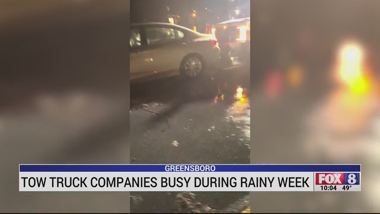 Greensboro tow companies busy during rainy week YouTube