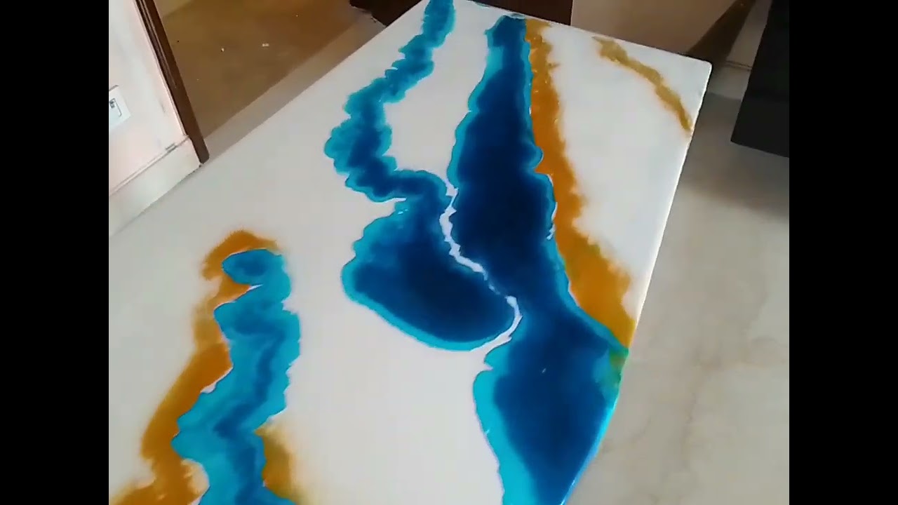 Designer metallic epoxy table top India