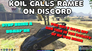 Koil Calls Ramee on Discord & tells him to Step up his RP | NoPixel GTA RP