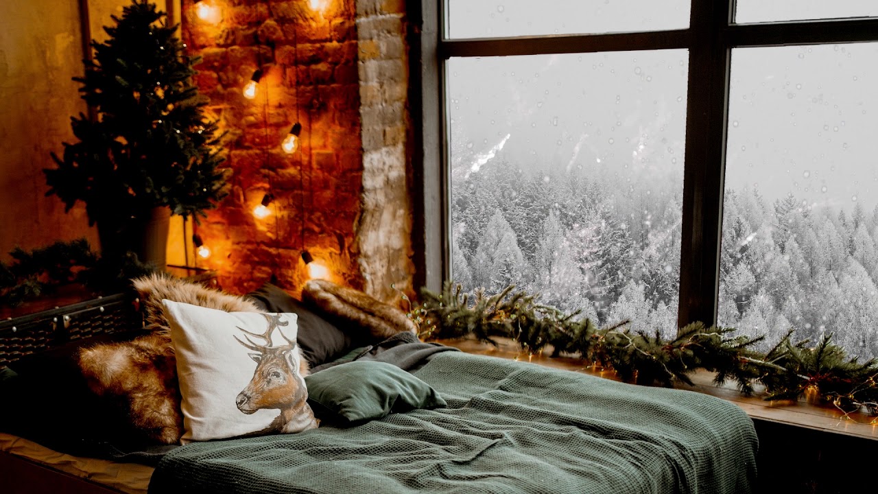 Relaxing Room 1 Hour Snow Falling Sound YouTube