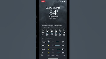 Thunderstorms night for low temperature ios 17