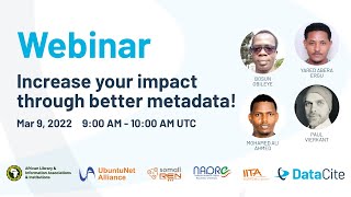 Increase your impact through better metadata!