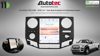 FORD F250/350/450 12.1" Tesla Style Screen Navigation CarPlay Android Auto WIFI GPS LTE screenshot 5