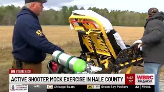Active shooter mock training in Hale County