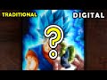 Who Wins? Digital vs Traditional Art | Vegito and Gogeta SSGSS