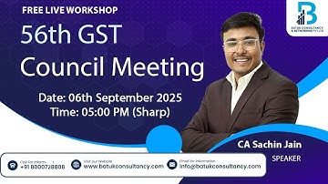 Free Live Workshop on 56th GST Council Meeting