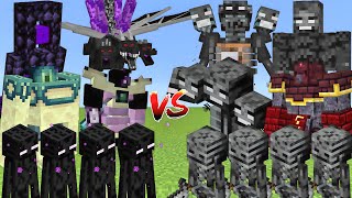 ENDERMAN ALLIANCE Vs Wither Skeleton ALLIANCE MOBS BATTLE IN MINECRAFT