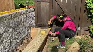 Raised Bed Along a Wall or Fence | How to Build a Garden Bed with a Bench