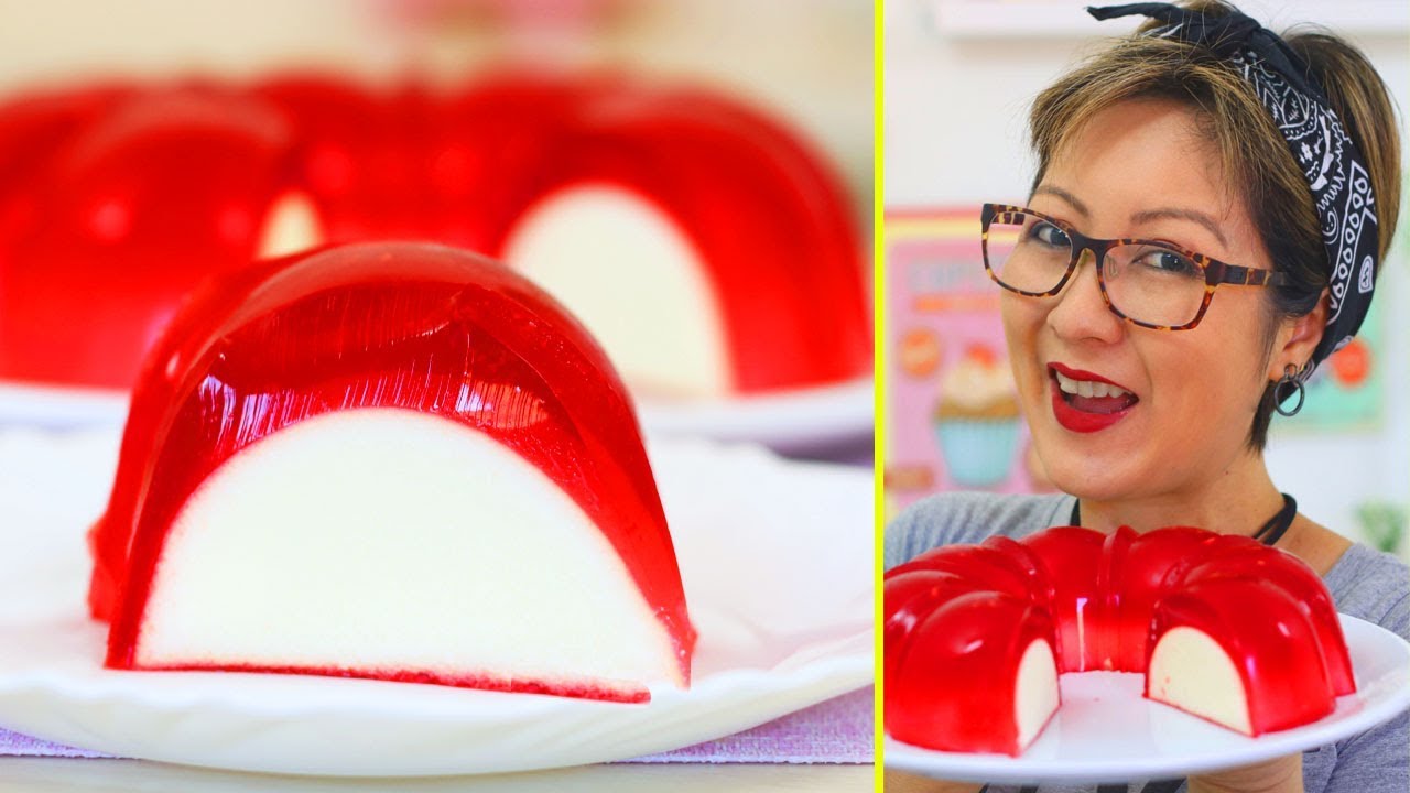 GELATINA RECHEADA COM PUDIM DE COCO OU GELATINA FLOTANTE I SUPER FÁCIL I DIKA DA NAKA