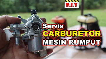 DIY mesin rumput susah start / hidup.  cleaning Carburetor brush cutter trimmer.